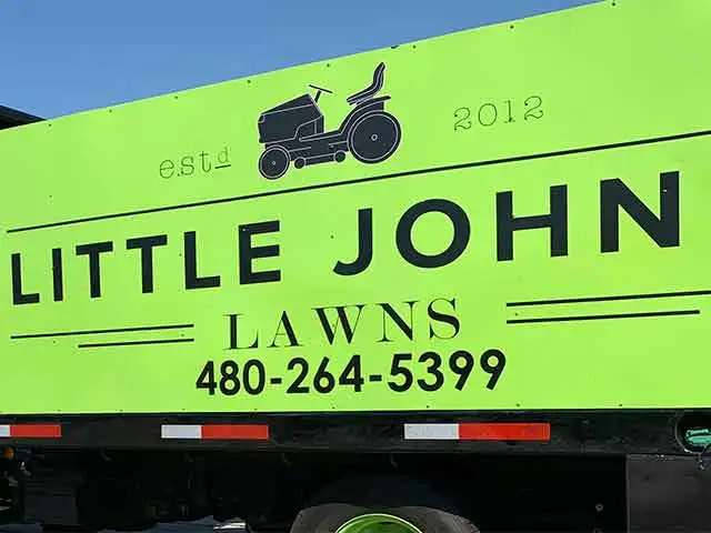 Little John's Lawns work truck.