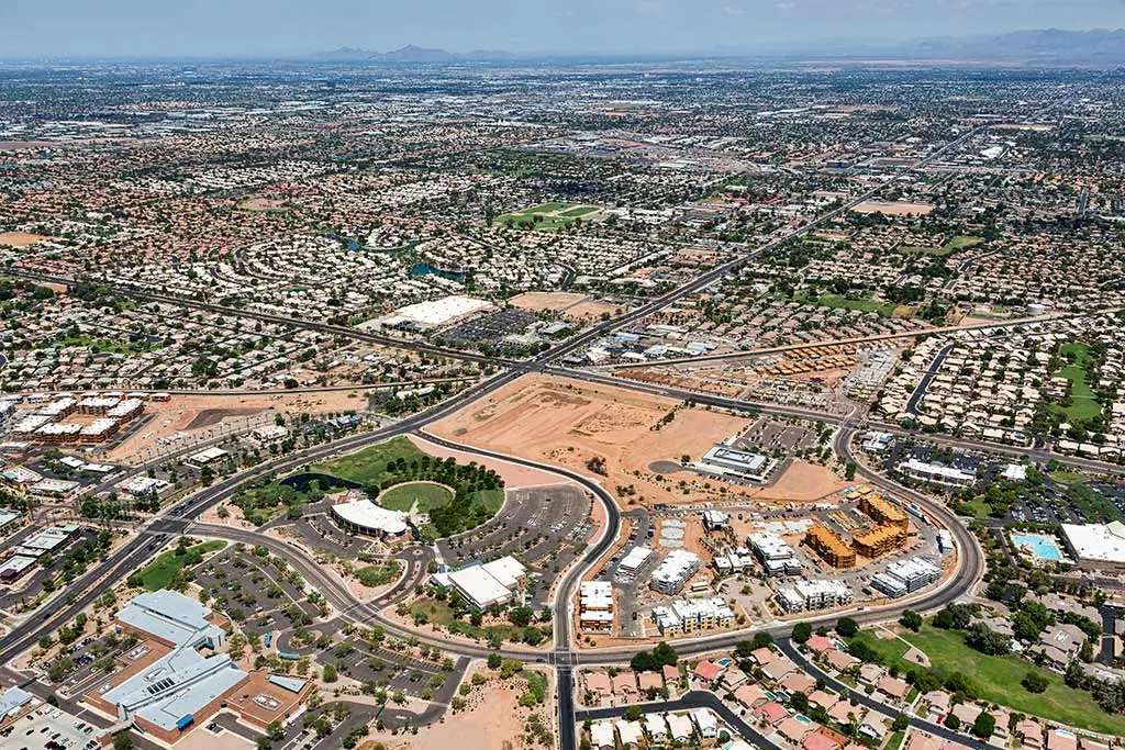 Gilbert, Arizona aerial photo.